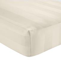 Kreminės spalvos iš satino paklodė su guma 150x200 cm So Soft Satin Stripe – Catherine Lansfield