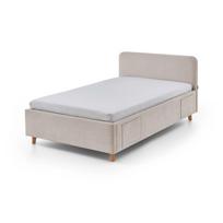 Smėlio spalvos vaikiška lova su sandėliavimo vieta su lovos grotelėmis 140x200 cm Cosy – Meise Möbel