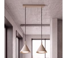 BRILAGI - LED Pakabinamas šviestuvas ant laido CONE DOUBLE 2xGX53/15W/230V smėlio spalvos