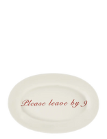 Anna + Nina - Please Leave By 9 Serving Platter - Serviravimo lėkštė - Kreminė spalva