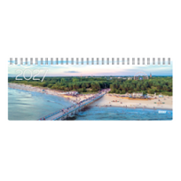 Horizontalus stalo kalendorius MEMO CARD PALANGA 2027m., laminuoto kartono viršeliu