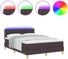 LED Čiužinio Lova Tamsiai rudas 160 x 200 cm audinys