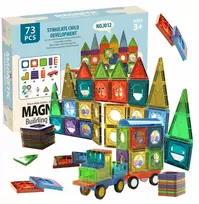 Click4Toys MAGNETINIAI UGDOMOSIOS KONSTRUKCIJOS BLOKAI DIDELIOS PLOKŠTELĖS 3D DĖLĖ 73 ELEMENTAI.