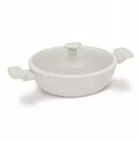 4,5 l seklus puodas su dangteliu 30 cm, Fashion FTV-0067 matinis kremas - auksinis