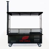 Mobilioji virtuvė «Mobile Kitchen», 240x60x214 cm, su krosnele kazanui ir nerūdijančio plieno stalu
