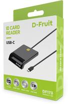 D-Fruit ID card reader USB-C DF173, black, SIDDFT50537