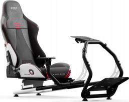 Žaidimų kėdė Diablo X-Drive Sim, 130 x 55 x 110 cm, balta sp./juoda sp./raudona sp.