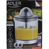 IŠPARDAVIMAS. Adler AD 4012 Citrus Juicer, 2 Pressing Cups for Big and Small Citrus Fruits, 40W, Black | Adler Citrus Juicer | AD 4012 | Type  Citrus juicer | Black | 40 W | Number of speeds 1 | PAŽEISTA PAKUOTĖ | AD 4012SO
