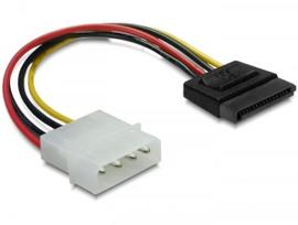 Intos InLine SATA hard drive power adapter, 16 cm, 15-pin female to 4-pin male (SATA-S)