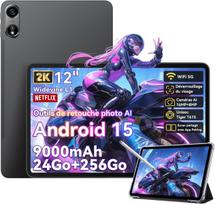 Planšetinis kompiuteris Oscal Pad 100 12" Android 15 2.4G+5G Wifi RAM 24GB ROM 256GB/SD 2TB 9000mAh 16MP+8MP - Pilka