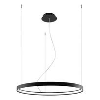 Juodos spalvos iš aliuminio kabantis šviestuvas LED ø 78 cm RIO – Thoro