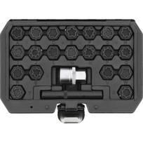 Yato ratų veržlių galvučių rinkinys YT-060304, 1/2" 12.7mm, CrMo, oksiduotas, 22 vnt, Audi