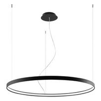 Juodos spalvos iš aliuminio kabantis šviestuvas LED ø 110 cm RIO – Thoro