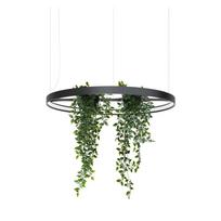 Juodos spalvos iš aliuminio kabantis šviestuvas LED ø 78 cm RIO – Thoro