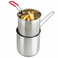 Nerūdijančio plieno gruzdintuvė su filtru, kompaktiška, 1 vnt.