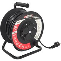 Awtools maitinimo kabelio prailgintuvas AW77952, 30m, 3x2.5mm², 16A, 3680W, H05VV-F, IP44, 4 lizdai, 230V, terminis saugiklis