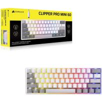 Corsair klaviatūra CLIPPER PRO MINI CH-979111J-NA, 60%, QWERTY US, RGB, MGX Hyperdrive, IP57, 8000Hz, balta