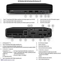 HP Renewed EliteDesk 805 G6 Desktop Mini RHPe805g661W4E3A, AMD Ryzen 5 PRO 4650GE, 16GB, 256GB SSD, AMD Radeon Graphics