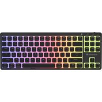 Genesis Thor 430 TKL žaidimų klaviatūra NKG-2346, 3000 mAh, 2.4 GHz, Bluetooth, USB, US, linijiniai jungikliai, RGB, juoda