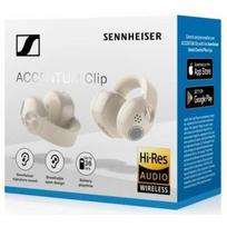 Sennheiser belaidės ausinės ACCENTUM Clip 800115, 20-40kHz, IP54, Bluetooth 6.0, USB-C, mikrofonas, kreminės