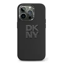 DKNY DKHCP16LSMCBSK iPhone 16 Pro 6.3" black hardcase with Liquid Silicone Metal Logo