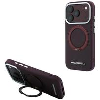 Karl Lagerfeld Etui Ring Stand 360 Saffiano Classic Logo MagSafe for iPhone 18 Pro Max / 17 Pro Max burgundy