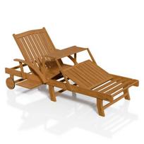 Gultas SunScape su ratukais ir staliuku 196x72,5x30 cm akacijos mediena