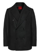 HUGO - Miloro2641 - Vilnonis paltas - Juoda