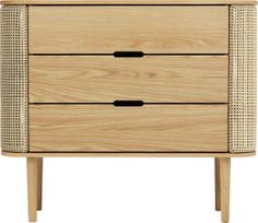 Umage Komoda Treasures, 3 stalčiai, ąžuolo ir Vienos pynės