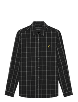 Lyle & Scott - Broad Windowpane Check Shirt - Laisvalaikio marškiniai - Juoda