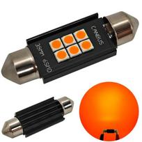 2 vnt C5W C10W LED lemputė SV8.5 12-24V CANBUS 39mm - oranžinis