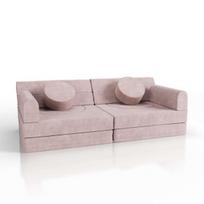Vaikiškas žaidimų sofa Kayo 150x75x50 cm rožinė