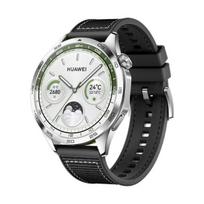 22 mm nailono / sintetinės odos dirželis, obsidiano juodumo, skirtas „Huawei Watch GT4“