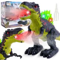 Interaktyvus T-rex dinozauras šviečia, riaumoja, vaikšto, kvėpuoja garais