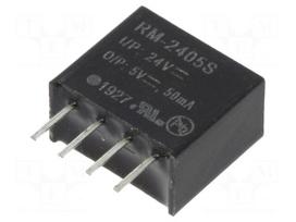 Converter: DC/DC | 0.25W | Uin: 21.6÷26.4V | Uout: 5VDC | Iout: 50mA