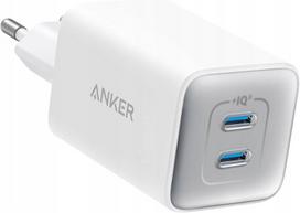 Anker 523 Nano 3 GaN 47W tinklinis įkroviklis, 2x USB-C PD, baltas