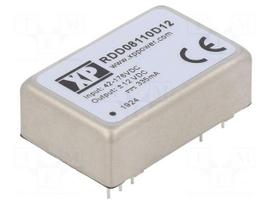 Converter: DC/DC | 8W | Uin: 42÷176VDC | Uout: 12VDC | Uout2: -12VDC