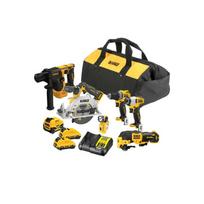 DCK611P1D2-QW DEWALT.COMBO KIT 12V DCK611P1D2 (DCH072+DCS512+DCD701+DCF801+DCS353+DCL510) 1x5.0 2x2.0Ah krepšys