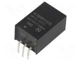 Converter: DC/DC | 6W | Uin: 17÷72VDC | Uout: 12VDC | Iout: 0.5A | SIP3
