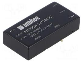 Converter: DC/DC | 20W | Uin: 9÷36VDC | Uout: 12VDC | Iin: 947mA | THT