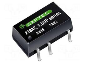 Converter: DC/DC | 2W | Uin: 12VDC | Uout: 5VDC | Iout: 400mA | SMT8 | SMT