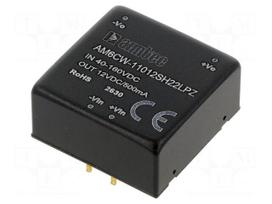 Converter: DC/DC | 6W | Uin: 40÷160VDC | Uout: 12VDC | Iout: 500mA | THT