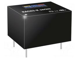 Converter: AC/DC | 3W | Uin: 85÷264VAC,120÷370VDC | Uout: 24VDC | 77%