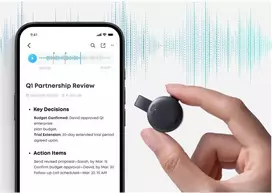 Anker Soundcore Work 64GB juodas belaidis diktavimo diktofonas su AI triukšmo slopinimu (D3200G12)