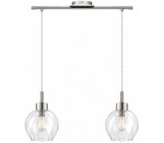 BRILAGI - LED liustras ant laido RETRO GLASS 2xE27/60W/230V matinis chromas/skaidrus