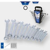 KS TOOLS Raktų rinkinys, kilpiniai / atviru galu BT011015