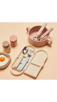 Mother-K Šakutės ir šaukšto rinkinys dėžutėje, Cream/Mint
