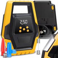 Automobilinis kompresorius, nešiojamas elektrinis oro siurblys, 12V LCD LED