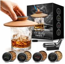 Viskio rūkymo rinkinys MikaMax Whisky Smoker su medienos drožlėmis - dovana vyrui