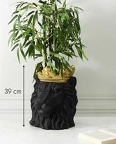 Vāze / puķupods"Lauvas Galva" ar zelta kroni, Melna, 39 cm HD1336/WEB